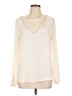 Xhilaration 100% Polyester Ivory Long Sleeve Blouse Size L - photo 1