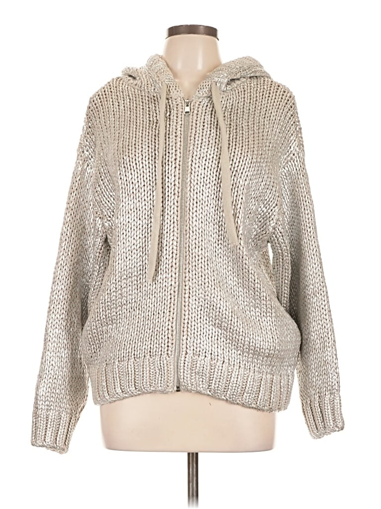 Pre-owned Zara Pullover Sweater In Silver
