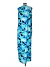 Coolibar 100% Polyester Tropical Blue Casual Dress Size L - photo 2