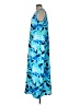 Coolibar 100% Polyester Tropical Blue Casual Dress Size L - photo 5