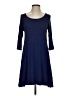 SJS Solid Blue Casual Dress Size S - photo 1
