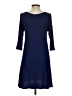 SJS Solid Blue Casual Dress Size S - photo 2
