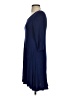 SJS Solid Blue Casual Dress Size S - photo 5