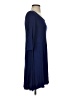 SJS Solid Blue Casual Dress Size S - photo 4