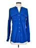 Calvin Klein 100% Polyester Blue Long Sleeve Blouse Size XS - photo 1