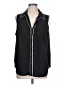 Liz Claiborne 100% Polyester Black Sleeveless Blouse Size L - photo 1
