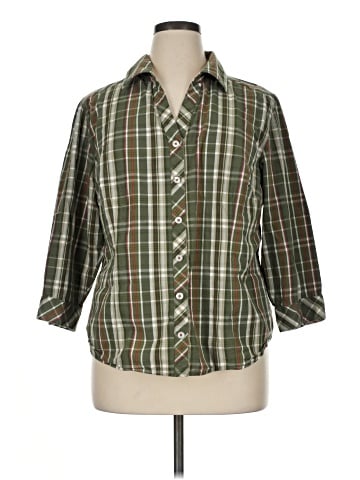 Erika 3/4 Sleeve Button-Down Shirt (view 1)