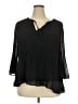JM Collection 100% Polyester Black 3/4 Sleeve Blouse Size 2X - photo 1