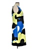 D.B.Y. Ltd Print Blue Casual Dress Size 12 - photo 4