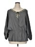 Grace Elements Gray 3/4 Sleeve Blouse Size XL - photo 1
