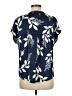 Maison d' Amelie Floral Blue Short Sleeve Blouse Size M - photo 2