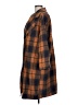 Shein 100% Polyester Plaid Orange Coat Size L - photo 5