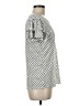 Adrianna Papell Polka Dots Silver Short Sleeve Top Size M - photo 4