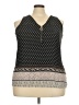 Tempted Hearts Black Sleeveless Blouse Size 2X - photo 1