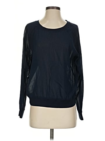 Vince. Long Sleeve Silk Top (view 1)