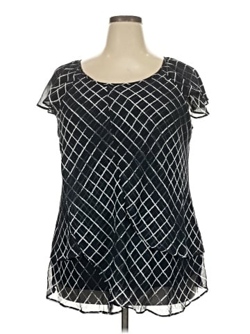 Roz & Ali Short Sleeve Blouse (view 1)
