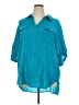 Westbound Teal 3/4 Sleeve Button-Down Shirt Size 2X - photo 1