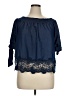 Unique Spectrum Blue 3/4 Sleeve Blouse Size XL - photo 1
