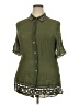 Gottex 100% Rayon Green Short Sleeve Blouse Size XXL - photo 1