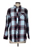 Faded Glory 100% Cotton Plaid Blue Long Sleeve Button-Down Shirt Size L - photo 1