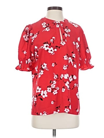 Karl Lagerfeld Paris Short Sleeve Blouse (view 1)