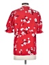 Karl Lagerfeld Paris 100% Polyester Floral Red Short Sleeve Blouse Size S - photo 2