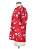 Karl Lagerfeld Paris 100% Polyester Floral Red Short Sleeve Blouse Size S - photo 5