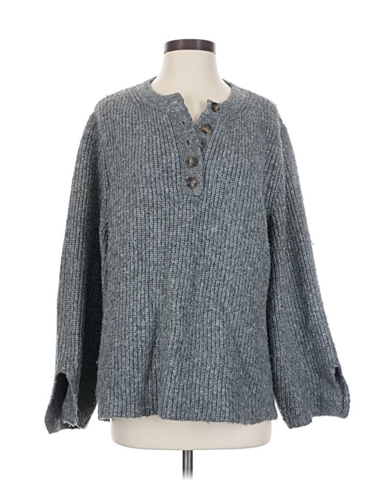 Pre-owned Zara Pullover Sweater In Gray