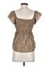 Japna Tan Short Sleeve Blouse Size S - photo 2
