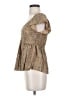 Japna Tan Short Sleeve Blouse Size S - photo 5