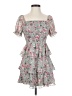 Thirty/Thirty 100% Polyester Floral Gray Casual Dress Size S - photo 1