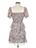 Thirty/Thirty 100% Polyester Floral Gray Casual Dress Size S - photo 2