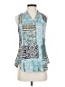 Van Heusen 100% Polyester Blue Sleeveless Blouse Size XS - photo 1