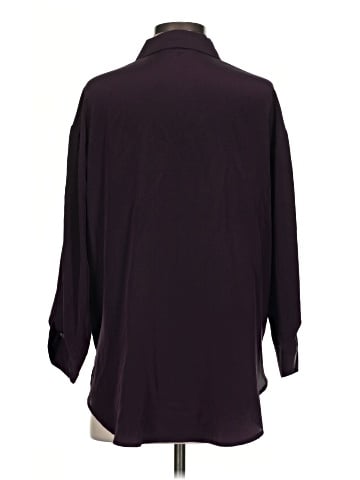 Michael Stars Long Sleeve Silk Top (view 2)