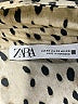 Zara 100% Polyester Animal Print Ivory Long Sleeve Blouse Size XS - photo 7