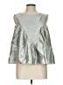 Mare Mare X Anthropologie Metallic Silver Sleeveless Blouse Size L - photo 1