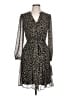 MSK 100% Polyester Animal Print Black Cocktail Dress Size 10 Petite - photo 1