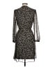 MSK 100% Polyester Animal Print Black Cocktail Dress Size 10 Petite - photo 2