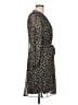 MSK 100% Polyester Animal Print Black Cocktail Dress Size 10 Petite - photo 4