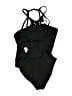 La Blanca Solid Black One Piece Swimsuit Size 8 - photo 2
