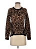 Milly Animal Print Brown Pullover Sweater Size P (petite) - photo 1