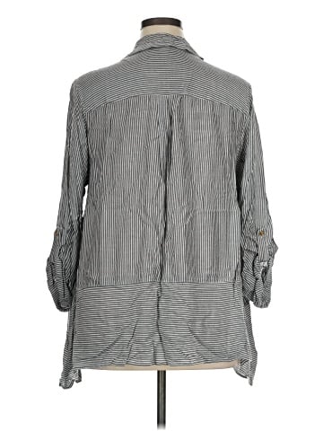 Jones New York Signature 3/4 Sleeve Button-Down Shirt (view 2)