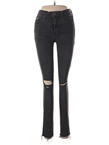 Madewell 9" Mid-Rise Skinny Jeans in Black Sea (view 1)
