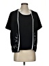 Kathie Lee 100% Polyester Black Short Sleeve Top Size 4 - 6 - photo 1