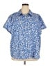 St. John's Bay Paisley Blue Short Sleeve Button-Down Shirt Size 3X - photo 1