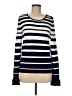 White House Black Market Stripes Blue Pullover Sweater Size M - photo 1
