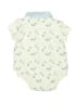 Quiltex 100% Cotton Ivory Short Sleeve Onesie Size 0-3 mo - photo 2