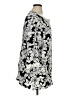 Cathy Daniels Floral Black Long Sleeve Henley Size 1X - photo 4