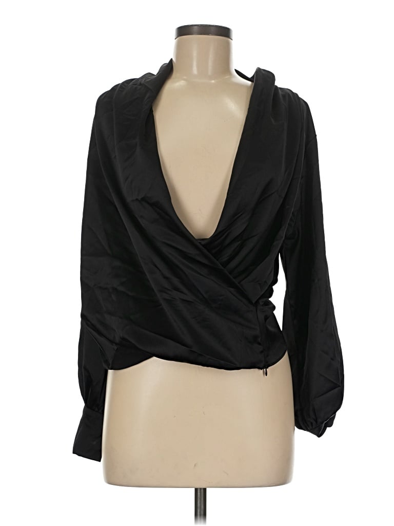 Pre-owned She + Sky 3/4 Sleeve Blouse In Black