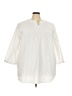 Appleseeds 100% Cotton Ivory 3/4 Sleeve Button-Down Shirt Size 3X - photo 1